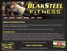 Tablet Screenshot of blaksteelfitness.com